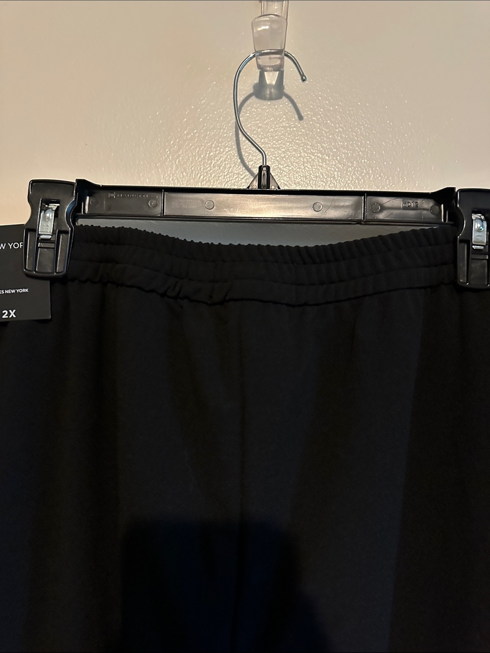 NY Collection Solid Black Straight-Leg Pants - Picture 6 of 6